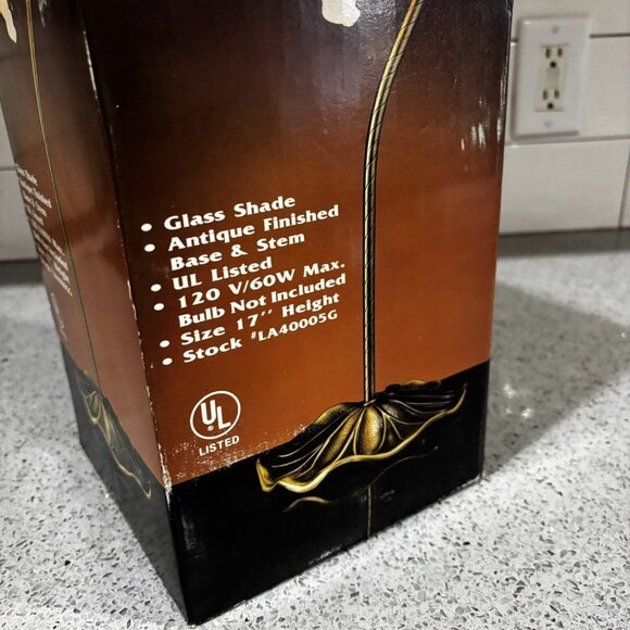 Vintage New In Box Brass Tulip Lamp Gooseneck Retro Floral 80s Rare To Find New! - Picture 5 of 6